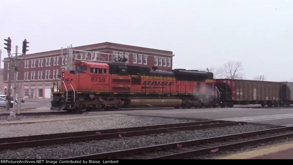 BNSF coal train DPU